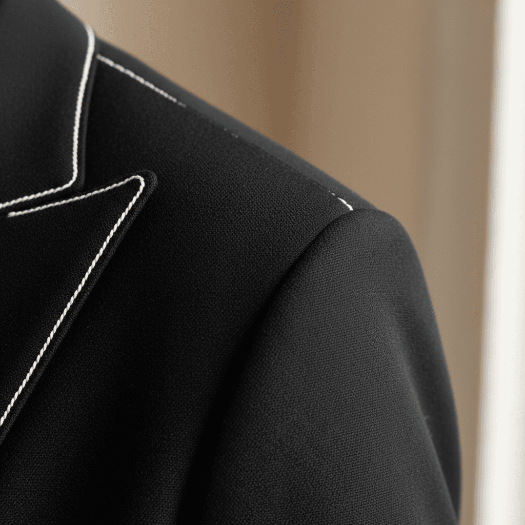 Vêtement KLB premium, taillage professionnel et détails de couture sophistiqués